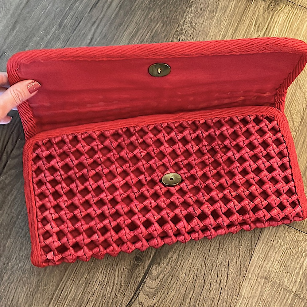 Garfinkel’s vintage  Red holiday Clutch
